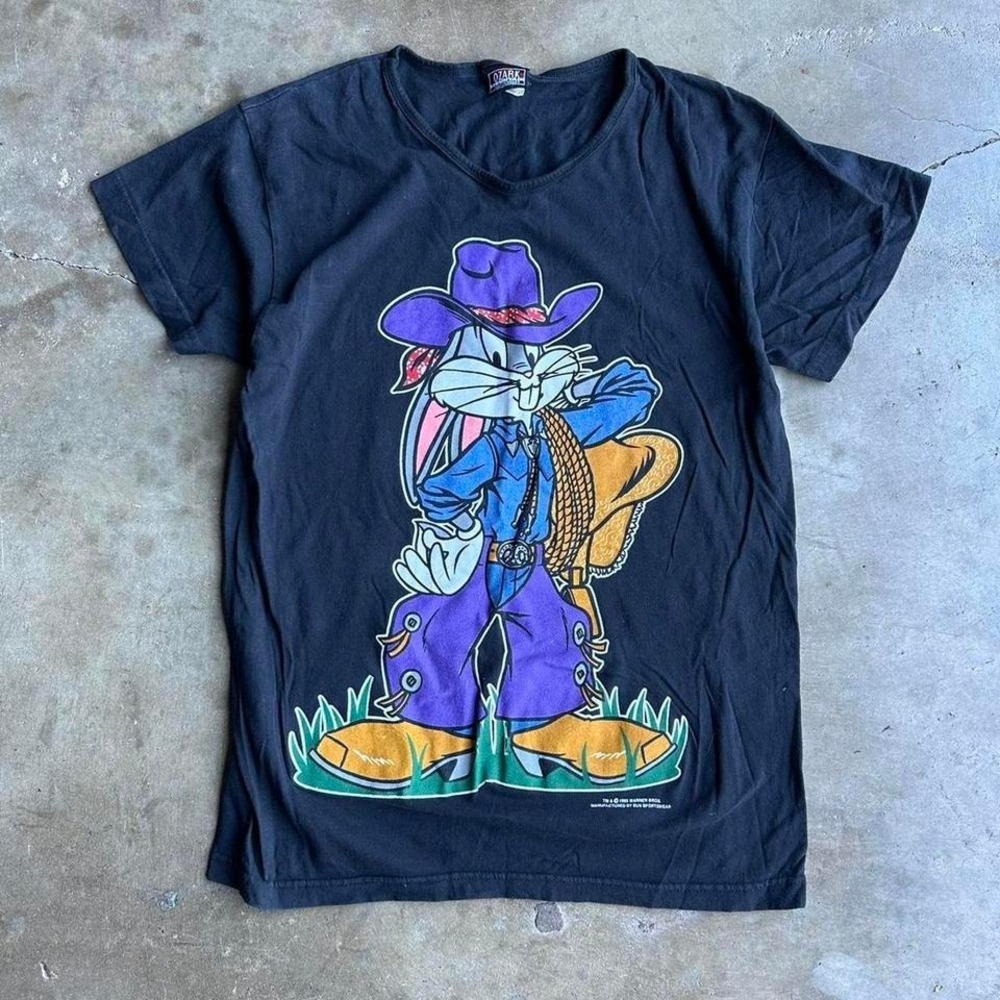 Vintage 90s Ozark Mountain Company Bugs Bunny cowboy tee